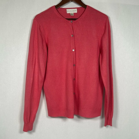 Casual Corner Women's Silk Cashmere Cardigan Sweater Vintage - Picture 1 of 10